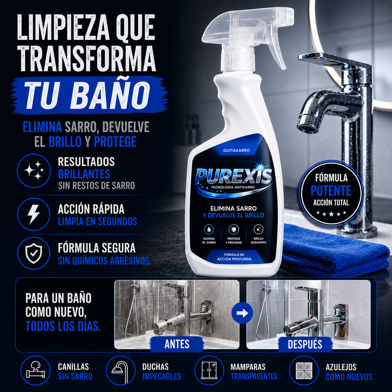 Purexis QuitaSarro Profesional - Elimina el sarro en instantes.