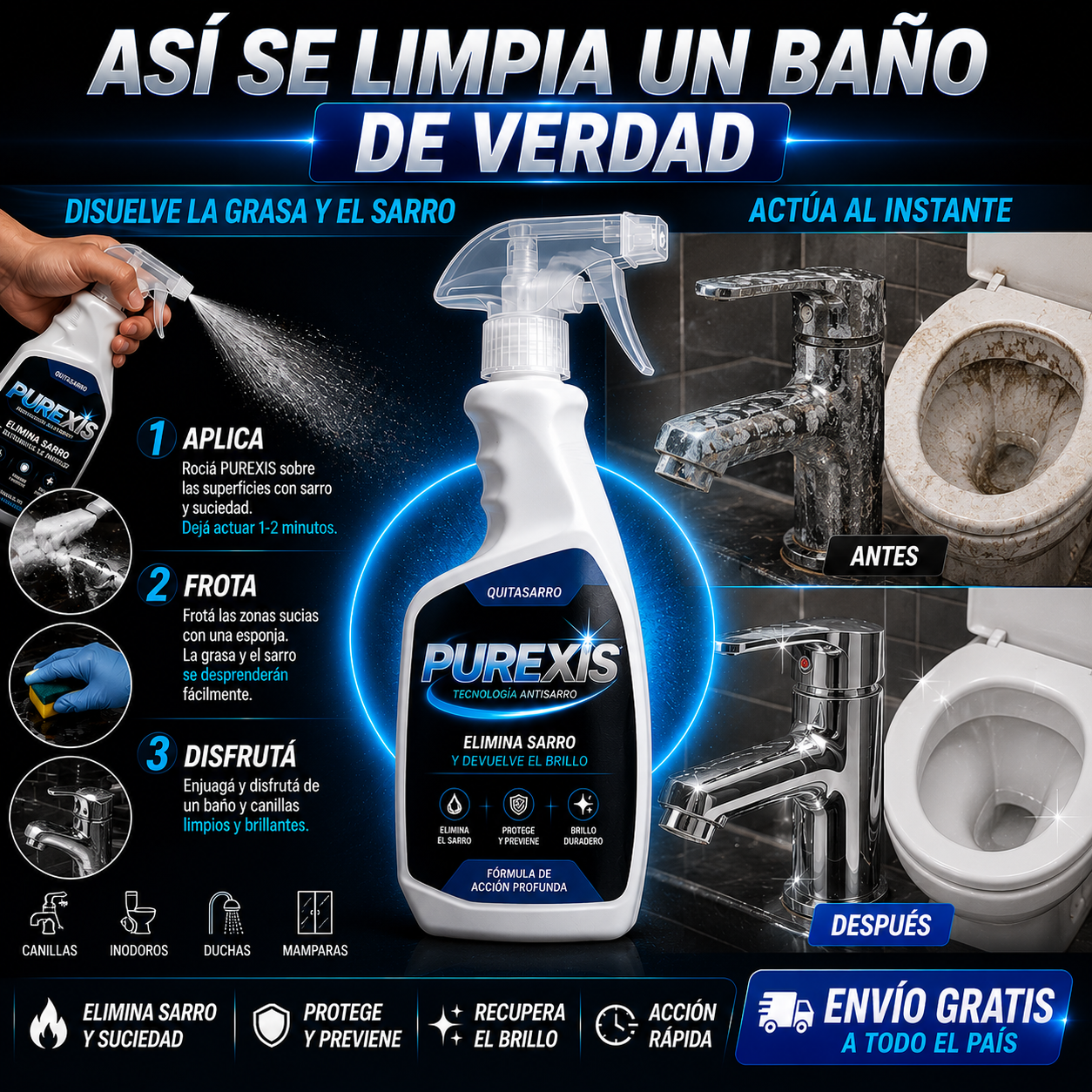 Purexis QuitaSarro Profesional - Elimina el sarro en instantes.