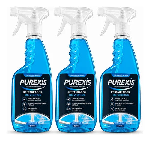 Purexis Limpiador De Vidrios - Restaura Los Vidrios Pack X3