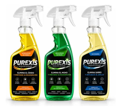 Purexis Combo Kit X3 Removedor De Moho + Oxido + Quitasarro