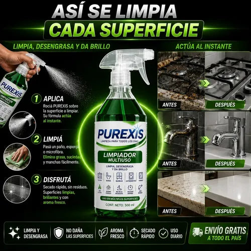 Purexis Limpiador Multiuso - Hogar Limpio Todos Los Dias