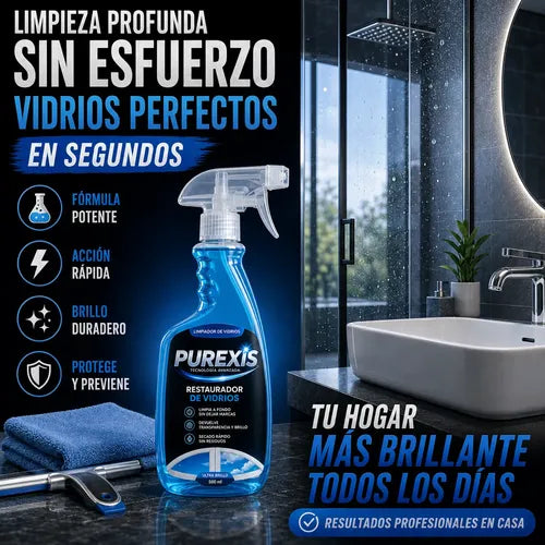Purexis Limpiador De Vidrios - Restaura Los Vidrios Pack X3