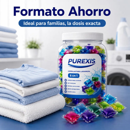 Purexis Jabón En Cápsulas Pods 6 En 1 - Rinde 100 Lavados