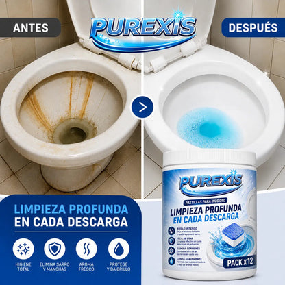Purexis Pastillas Limpia Inodoros Profesional X12 Unidades