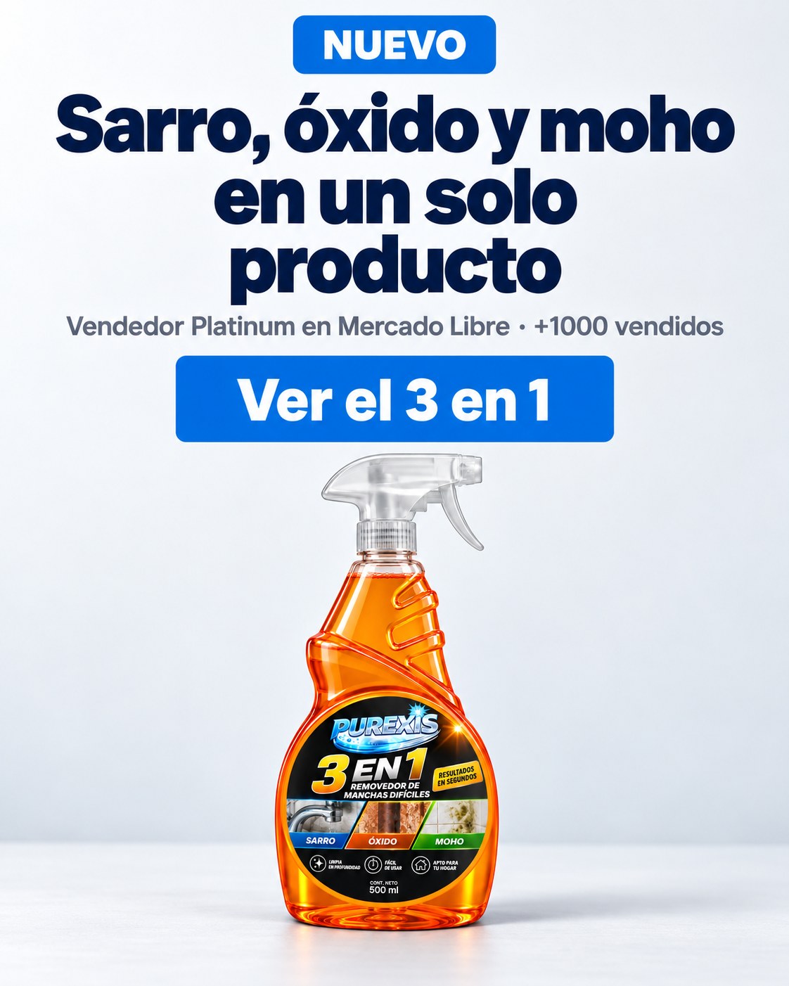 Sarro, óxido y moho en un solo producto