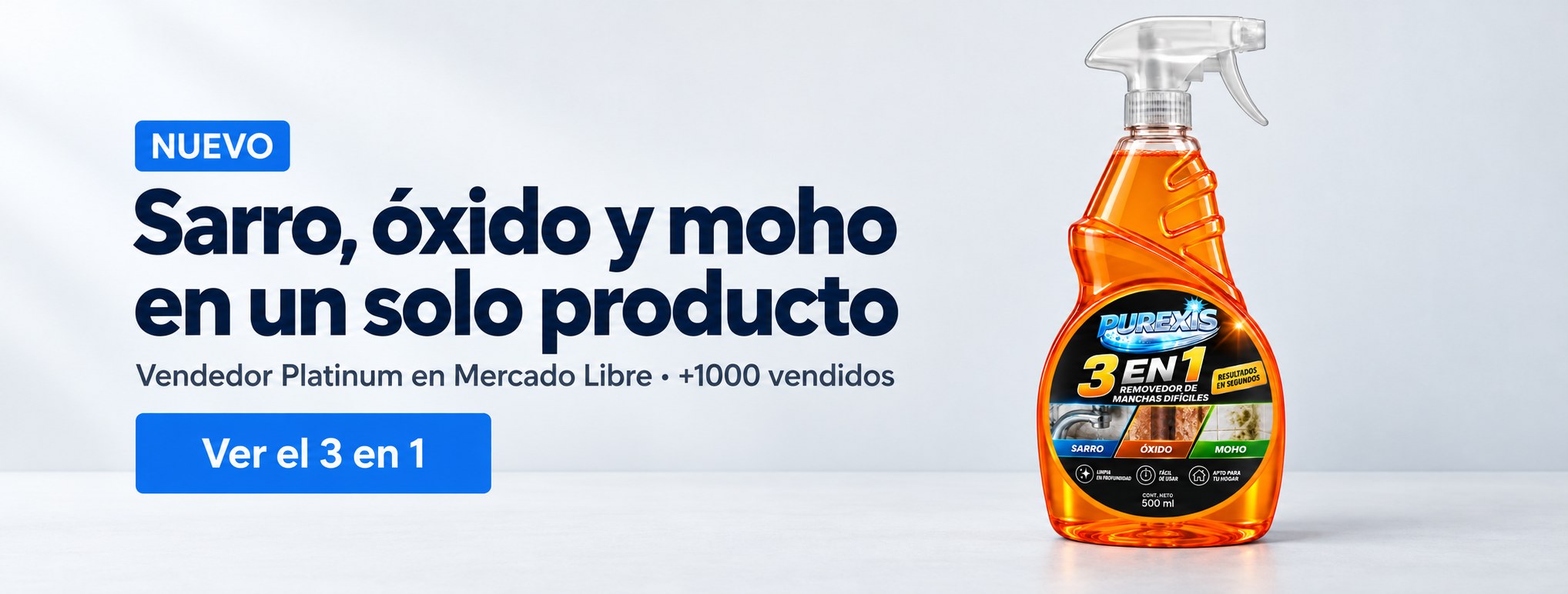 Sarro, óxido y moho en un solo producto